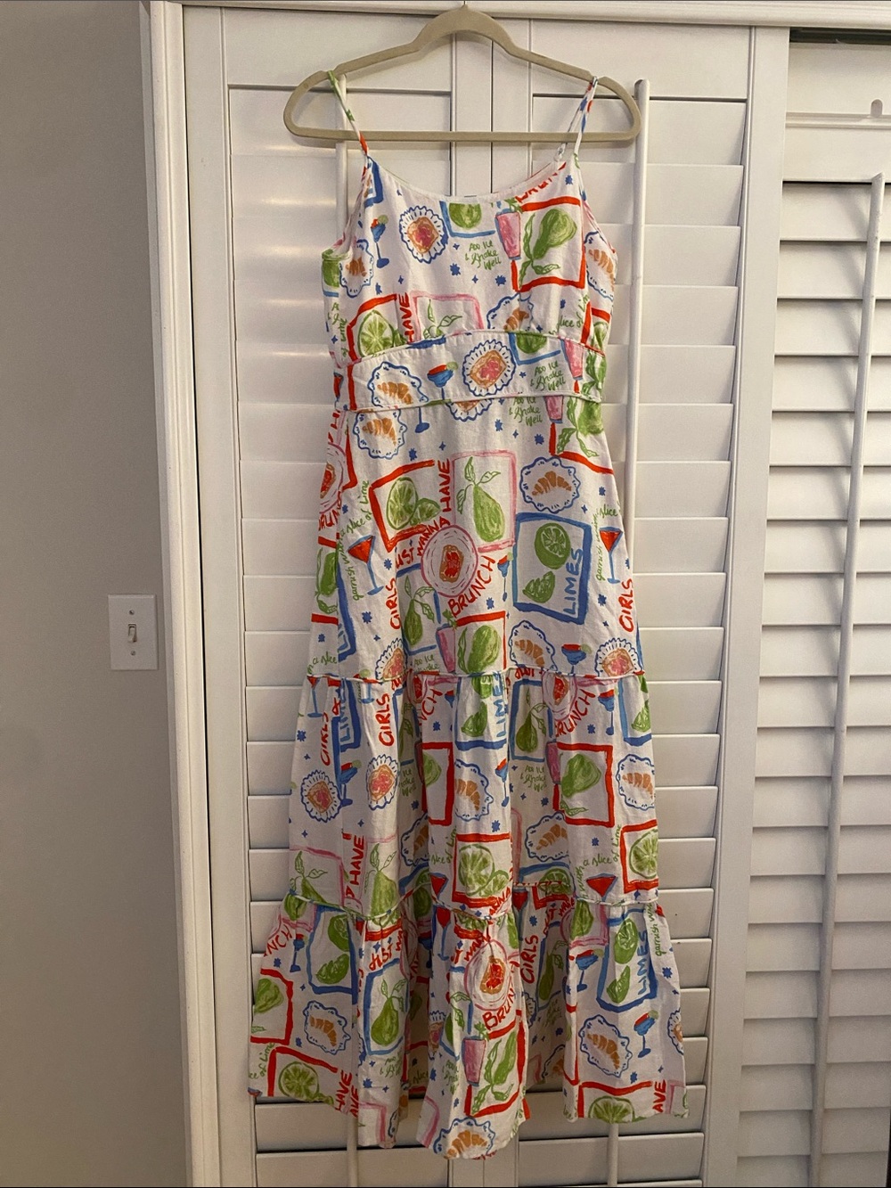 Linen blend Multi-Color Printed Sundress